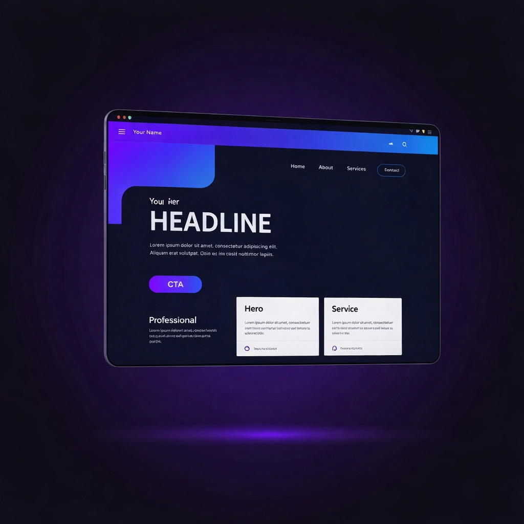 Example of a modern small business website design